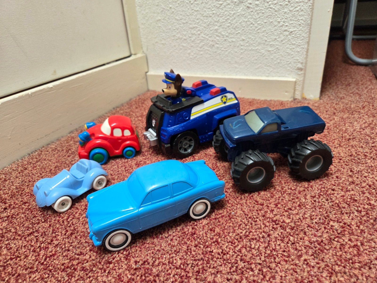 Set plastic autootjes incl. Paw Patrol Chase, Ophalen
