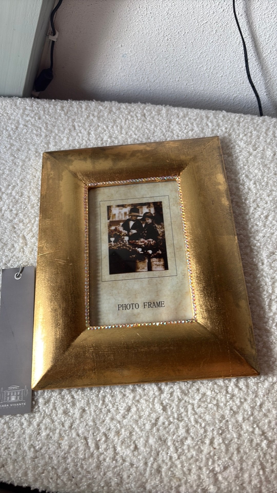 Fotolijsje met glitterrand, Ophalen of Verzenden, Zilver