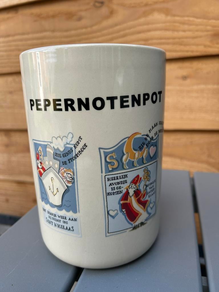 Vintage Pepernoten pot sint en piet, Ophalen of Verzenden, Zo goed als nieuw