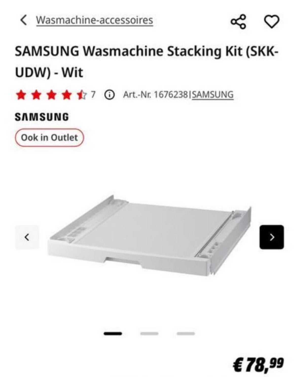 Stapelkit Wasmachine, Ophalen, Gebruikt