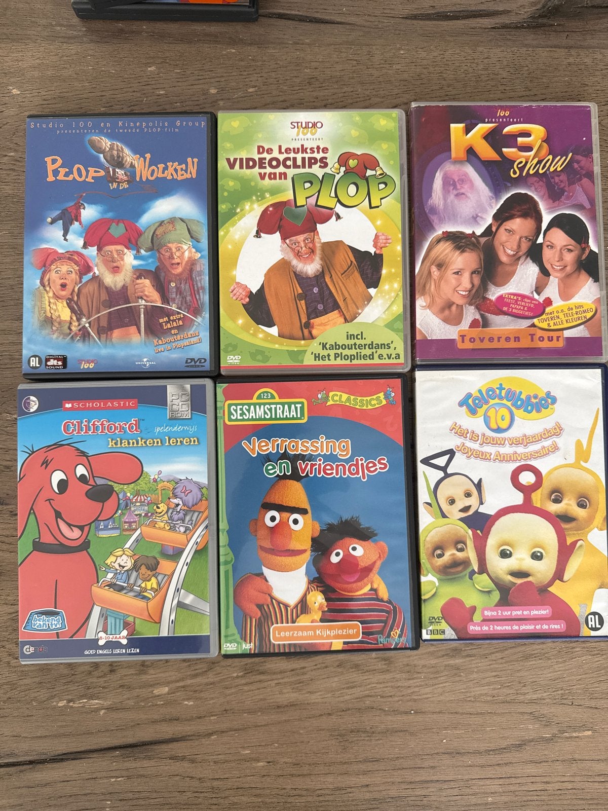 DVD Collectie: Plop, K3, Teletubbies, Sesamstraat, Clifford, Ophalen, Gebruikt, Verzamelbox, Alle leeftijden