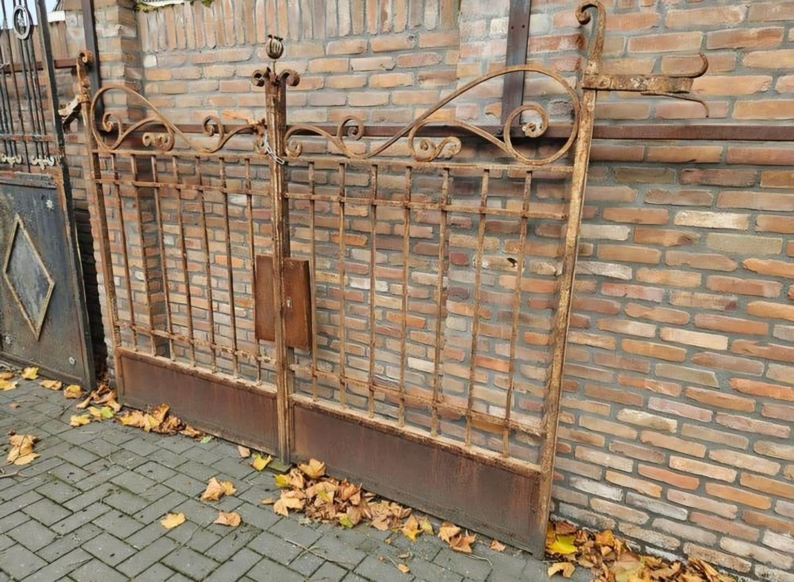 Prachtig zwaar antieke smeedijzeren poort *DEZE WEEK WEG*, Ophalen of Verzenden, Gebruikt, IJzer, Sierhekwerk