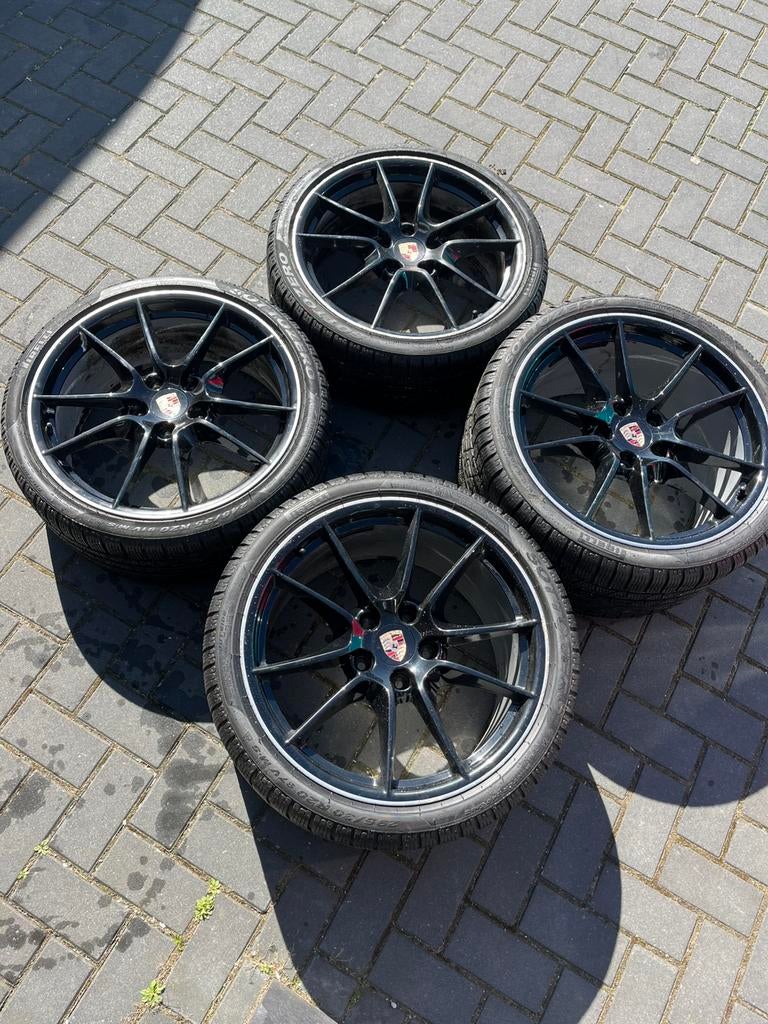 Originele Porsche velgen + winterbanden, Ophalen of Verzenden, Gebruikt, Porsche
