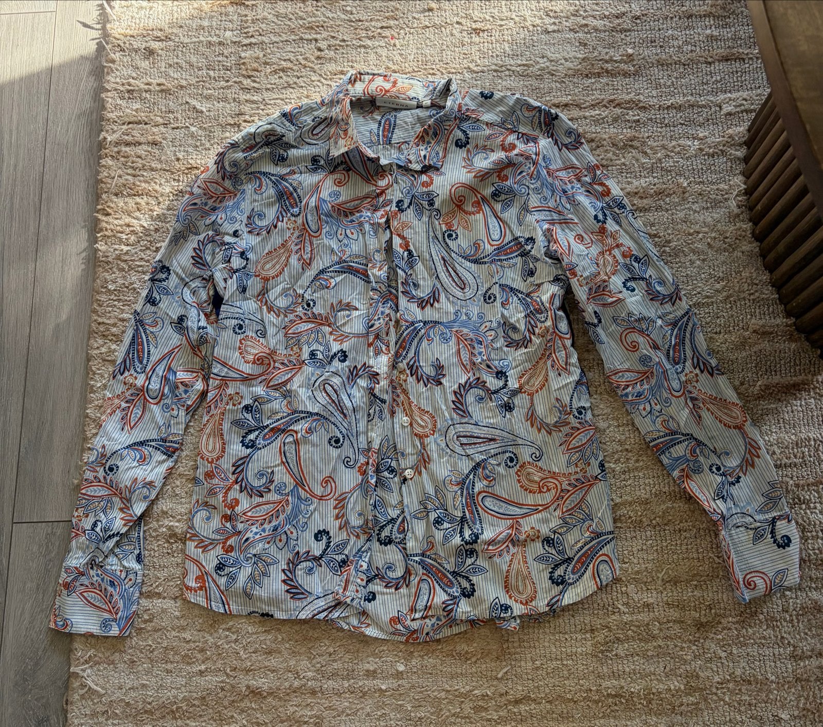 Eterna Paisley overhemd - Maat 42, Ophalen of Verzenden, Gedragen, Maat 42/44 (L), Meerkleurig