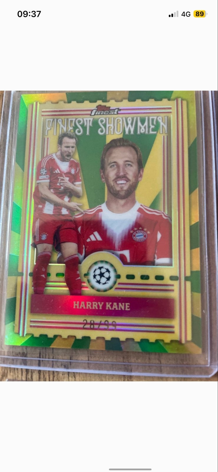Topps Harry Kane Finest Showmen Voetbal Spelerskaart 28/99, Ophalen of Verzenden, Zo goed als nieuw, Buitenlandse clubs, Spelerskaart