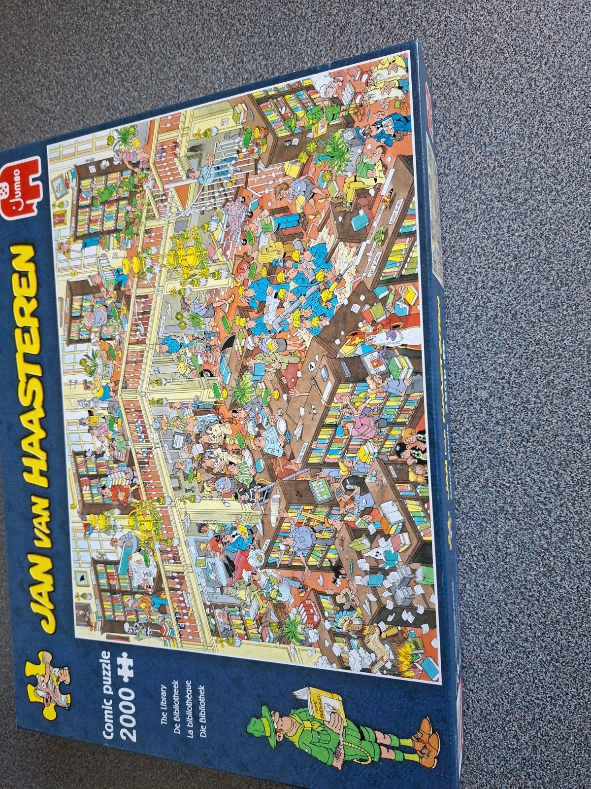 Jan van Haasteren De Bibliotheek 2000 stukjes, Ophalen of Verzenden, Meer dan 1500 stukjes, Zo goed als nieuw, Legpuzzel