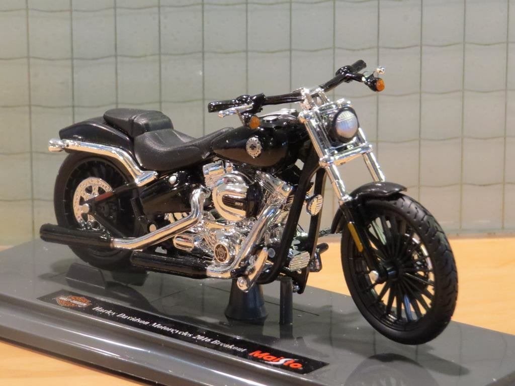Harley Davidson FXSB Breakout 1:18 black (n49), MayCheong, Maisto, Nieuw, Ophalen of Verzenden