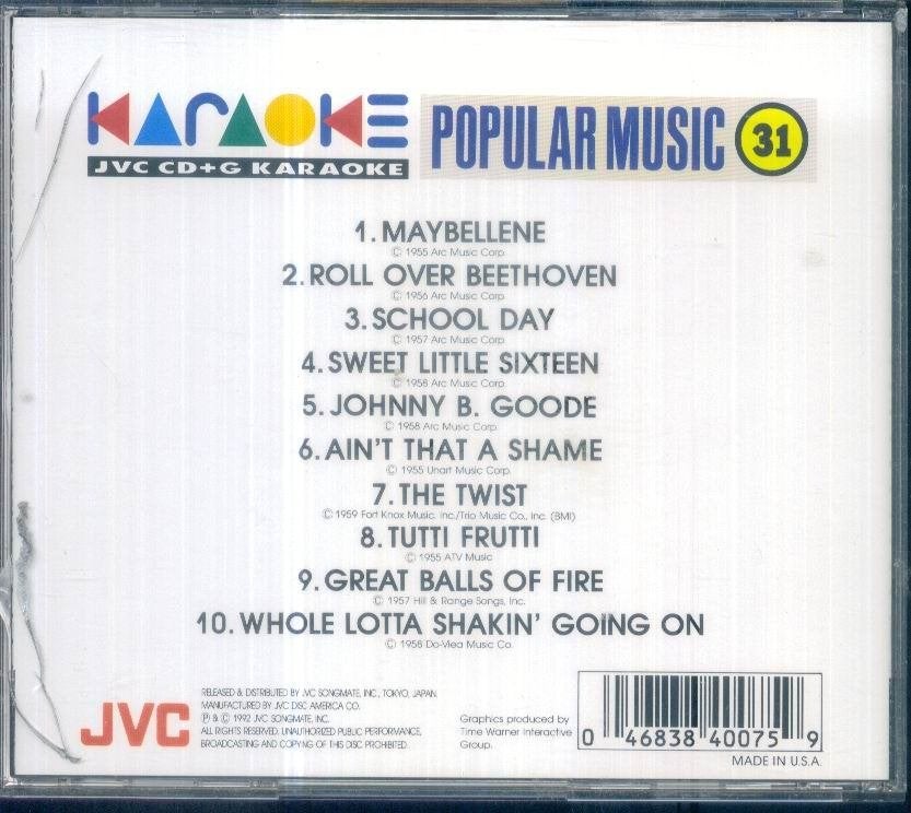 cd van Karaoke Popular Music 31 [ jvc CD+G], Verzenden, Zo goed als nieuw