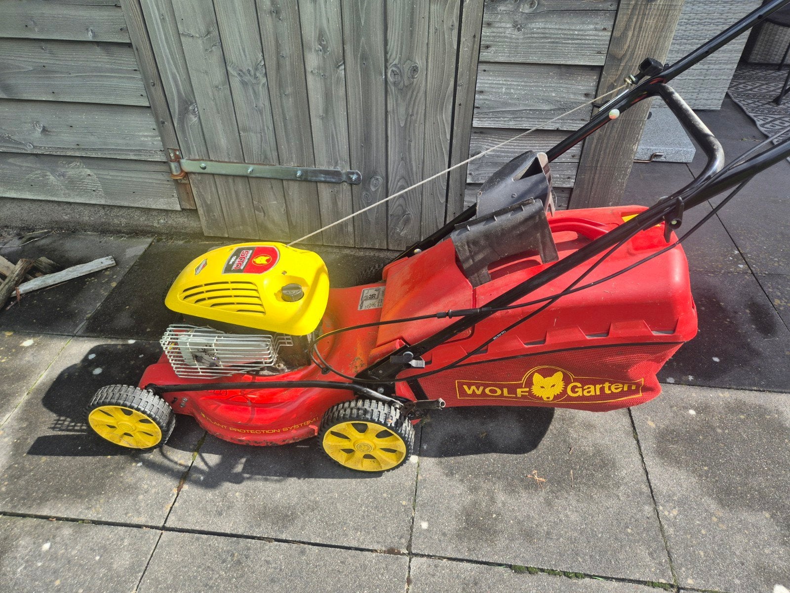 Wolf-Garten Ambition 40 A Benzine Grasmaaier, Tuin en Terras, Ophalen, Cirkelmaaier, Gebruikt, Opvangbak