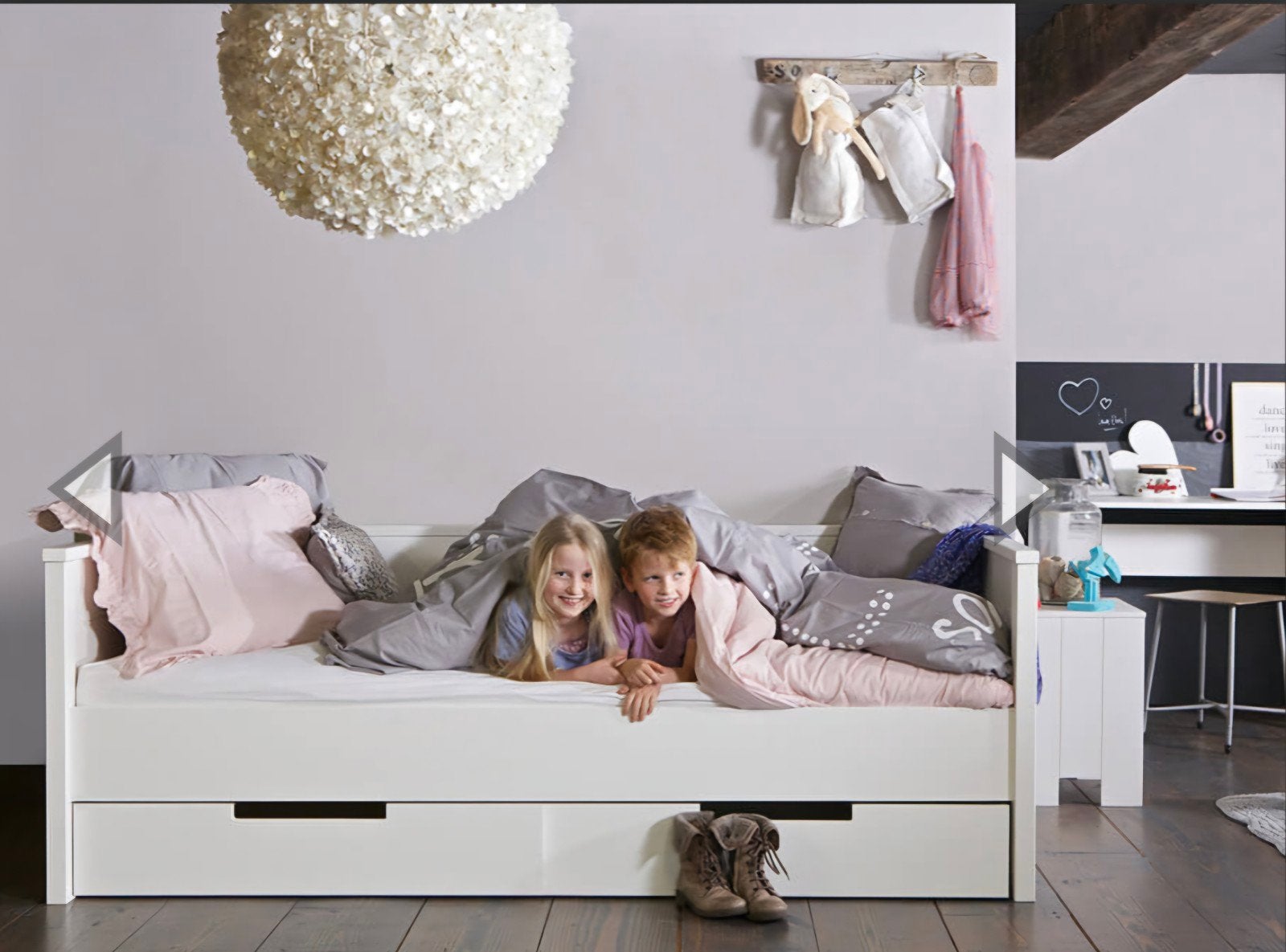 WOOOD Jade bedbank met opberglades, Ophalen, Gebruikt, 90 cm, Eenpersoons