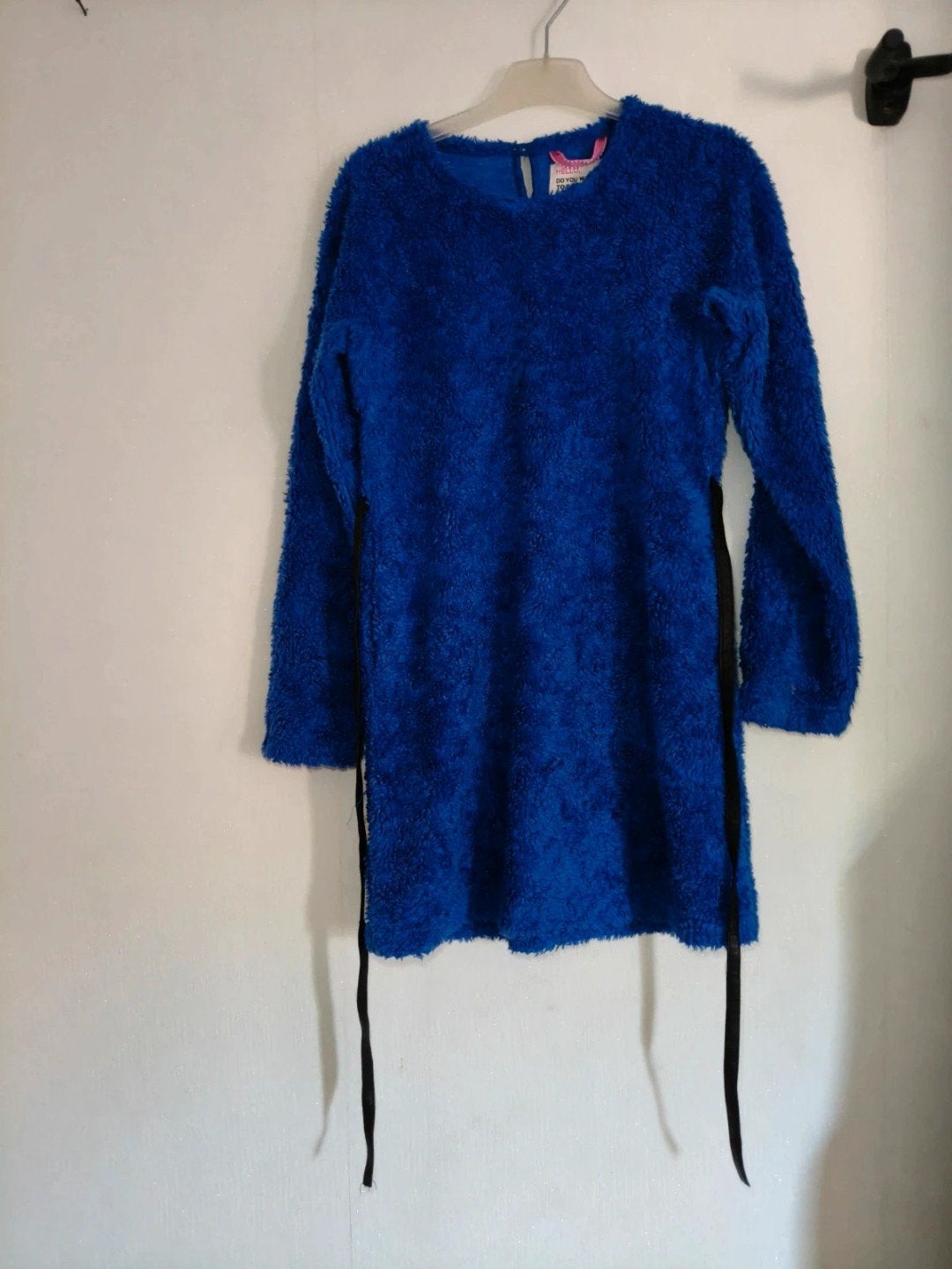 Mim-Pi Blauwe Pluizige Jurk Maat 152, Meisje, Ophalen of Verzenden, Zo goed als nieuw, Jurk of Rok