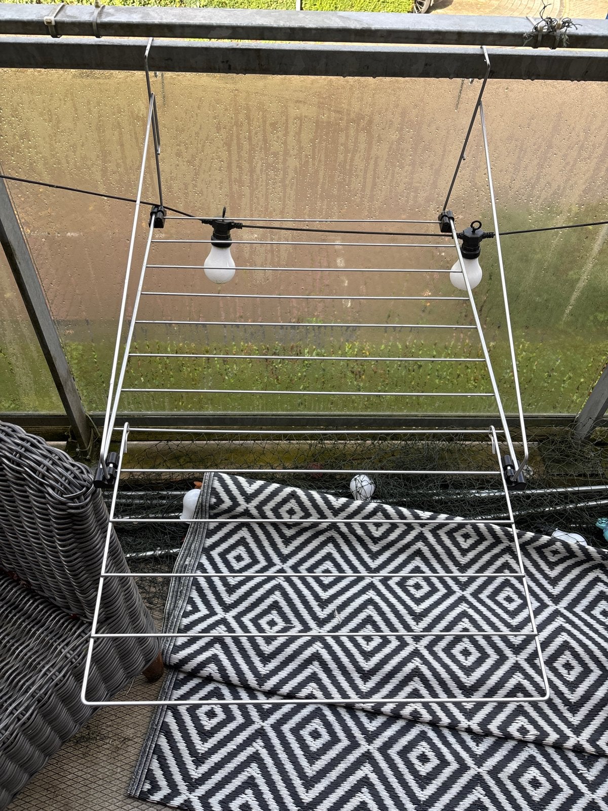 Wasrek voor op balkon, Ophalen, Zo goed als nieuw, Wasrek