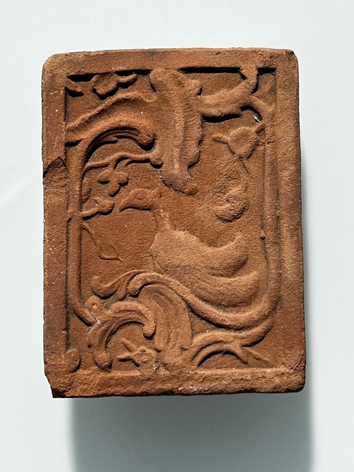 Antieke haardtegel Lage Landen vroegchristelijke symboliek, Antiek en Kunst, Ophalen of Verzenden