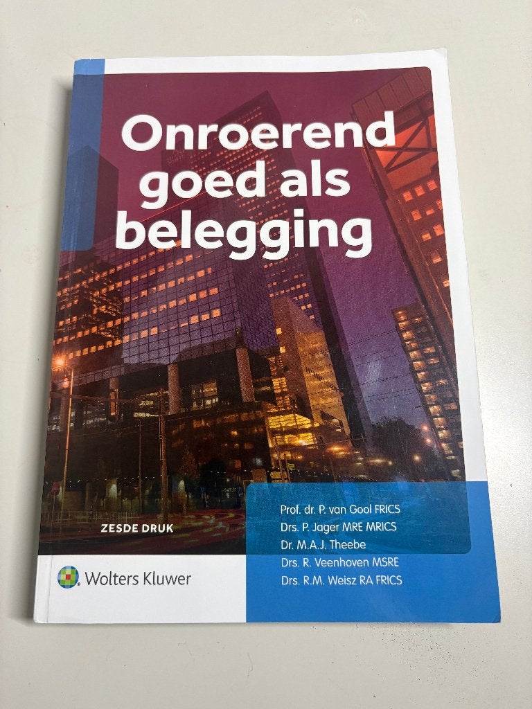 Onroerend goed als belegging, Ophalen of Verzenden, Zo goed als nieuw, Wolters Kluwer, Economie en Marketing