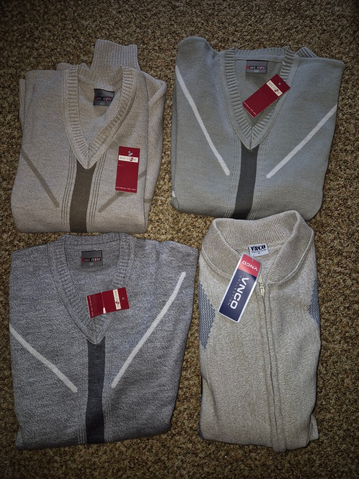 3 herentruien + 1 vest., Ophalen of Verzenden, Nieuw, Overige maten, Blauw