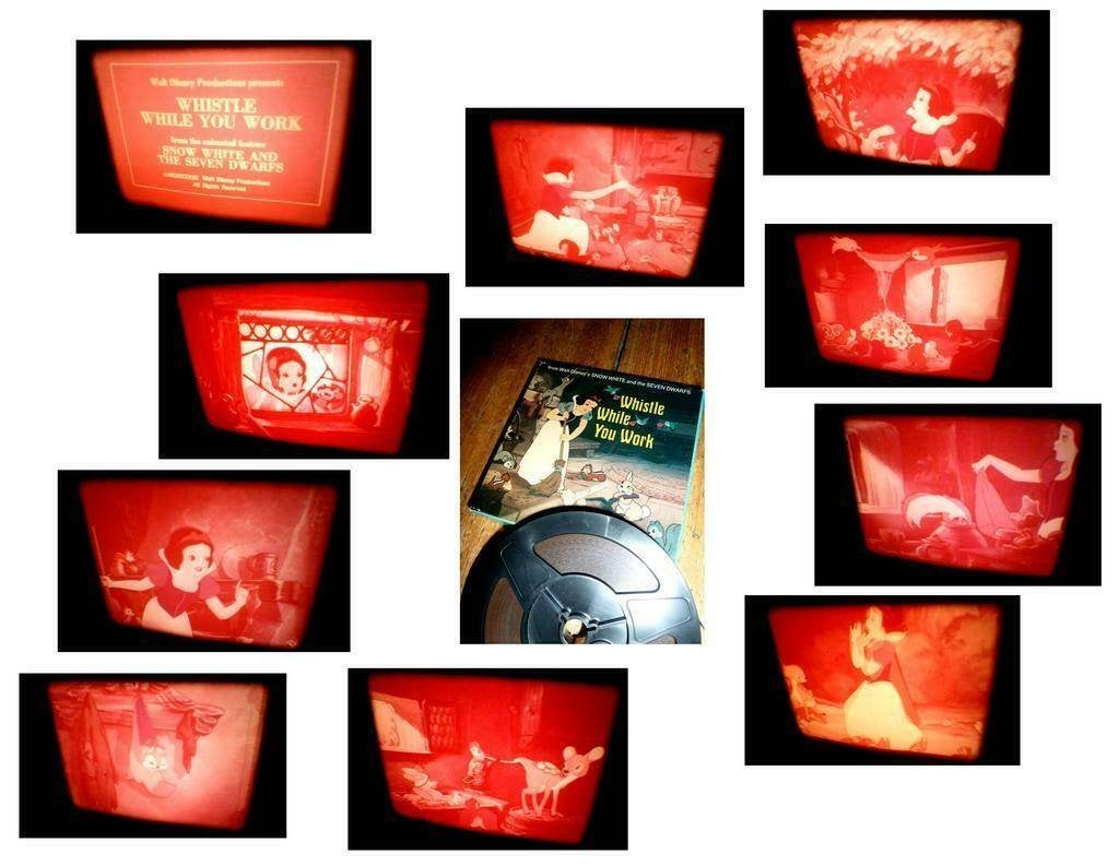 8mm film Walt Disney Whistle While Work - rood - engels, Ophalen of Verzenden, 8mm film