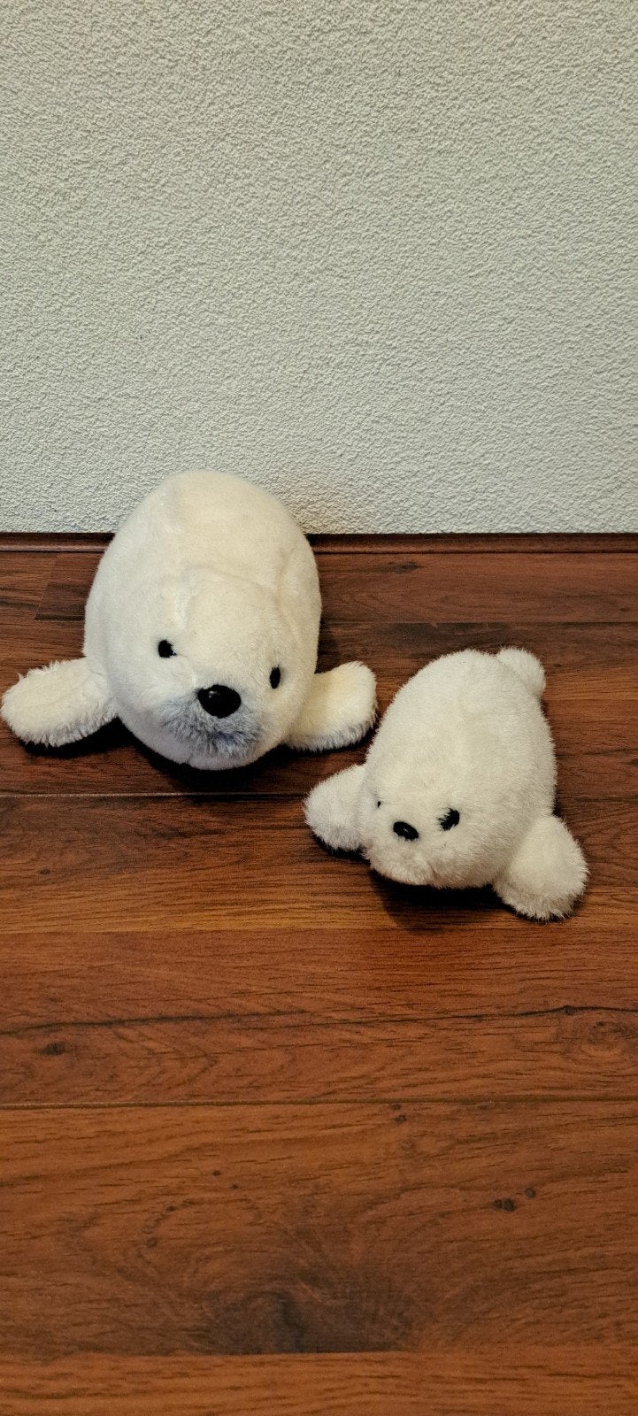 Set van twee schattige witte zeehond knuffels., Ophalen of Verzenden, Zo goed als nieuw
