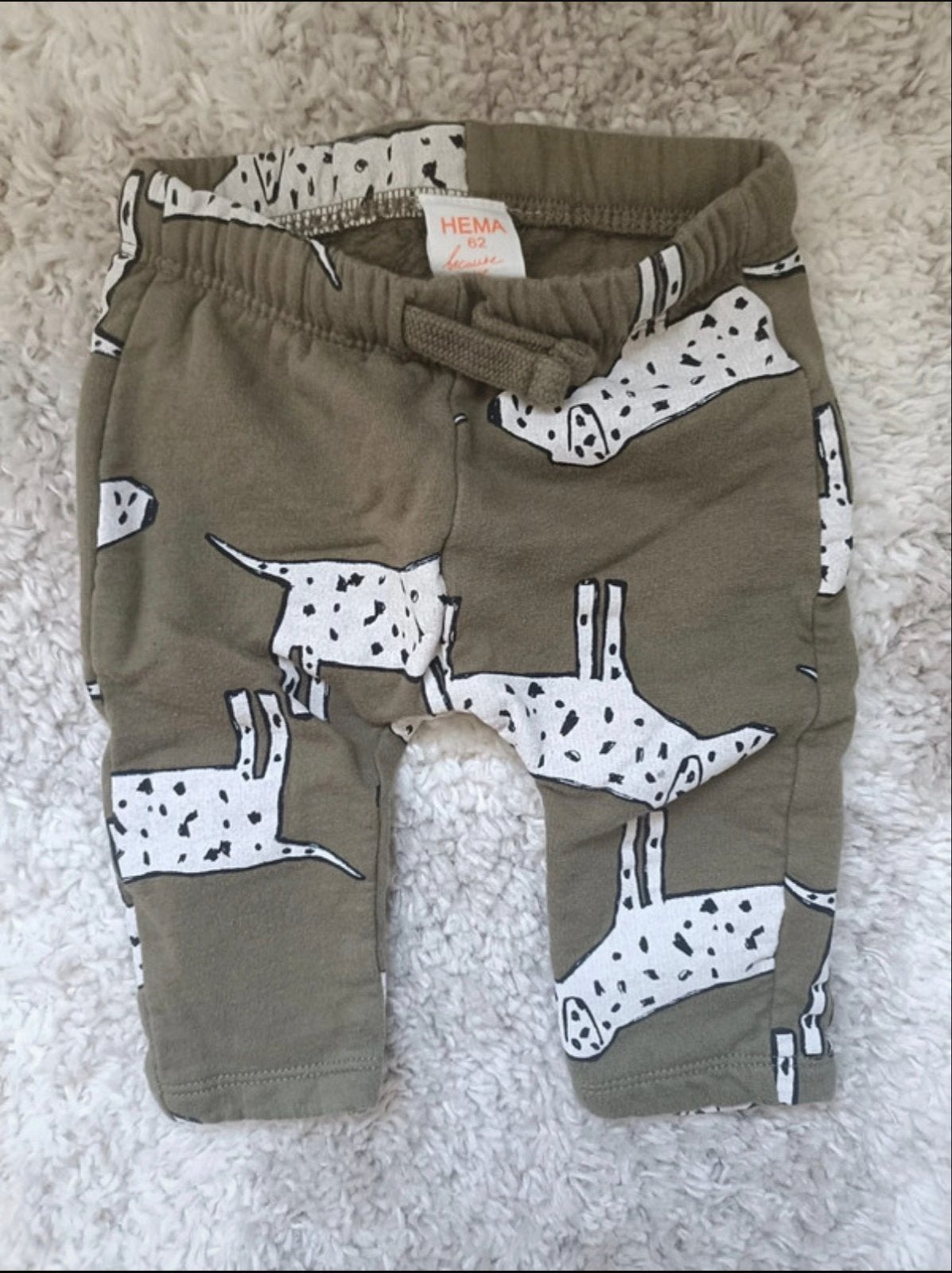 Hema baby broekje met dalmatiër print, maat 62, Ophalen of Verzenden, Zo goed als nieuw, Jongetje of Meisje, Broekje
