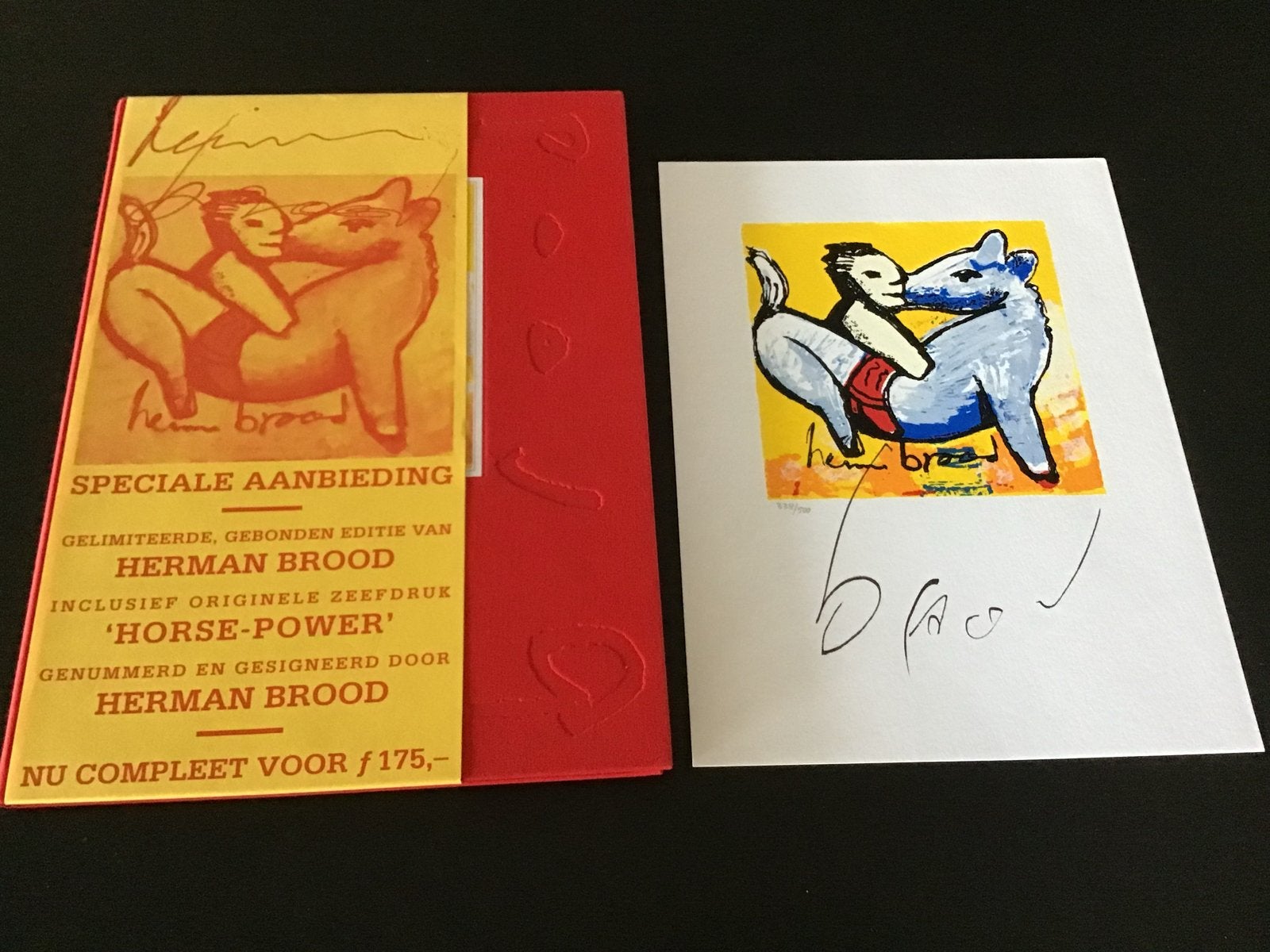 Herman Brood Kunstboek met Zeefdruk Horse Power nieuwstaat, Boeken, Ophalen of Verzenden, Zo goed als nieuw, Overige onderwerpen