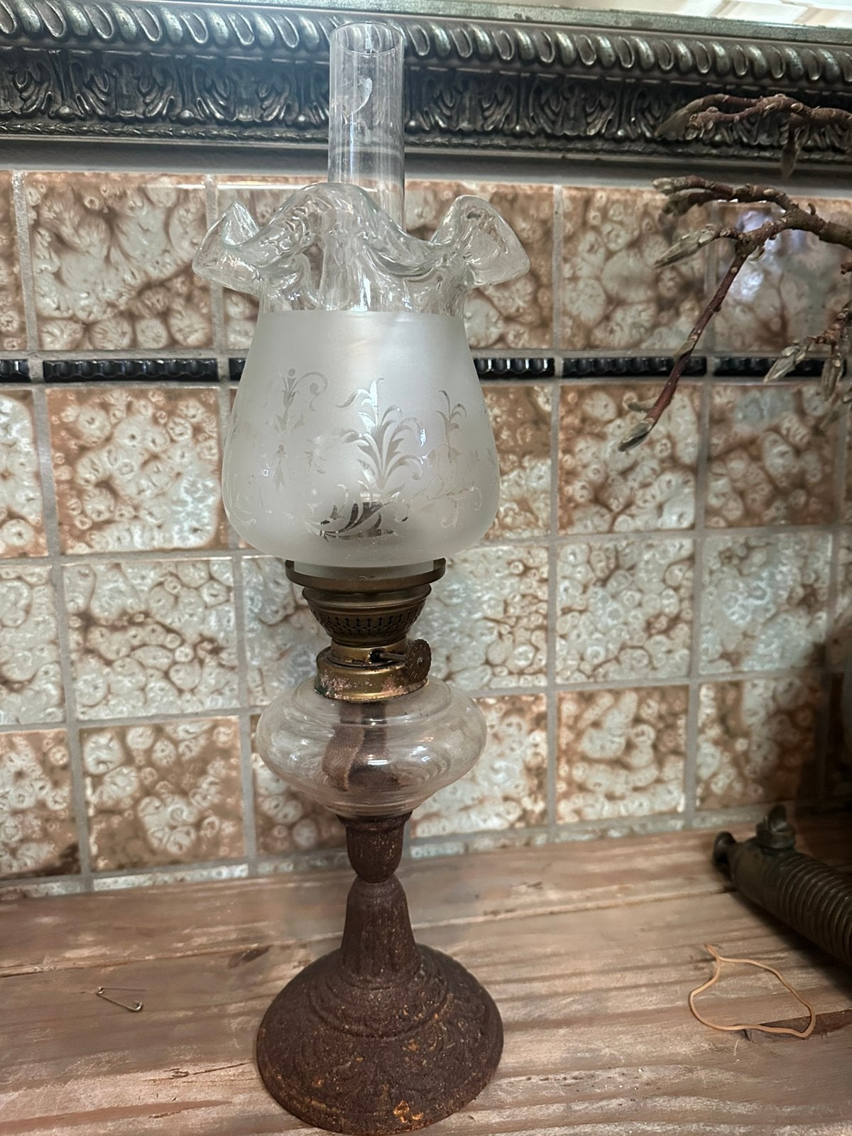 Oude olielamp, Antiek en Kunst, Ophalen