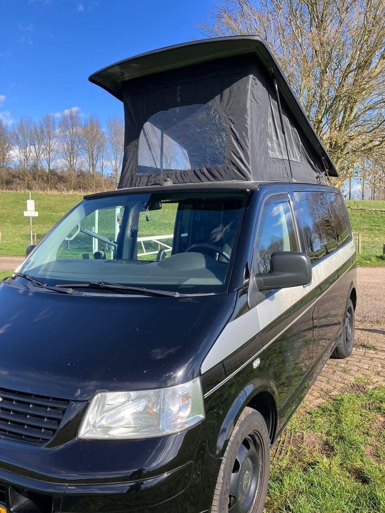 VW T5 Multivan Camper | Hefdak | Standkachel | 4 slaappl., Verwarmde buitenspiegels, Volkswagen, Particulier, 4 tot 5 meter