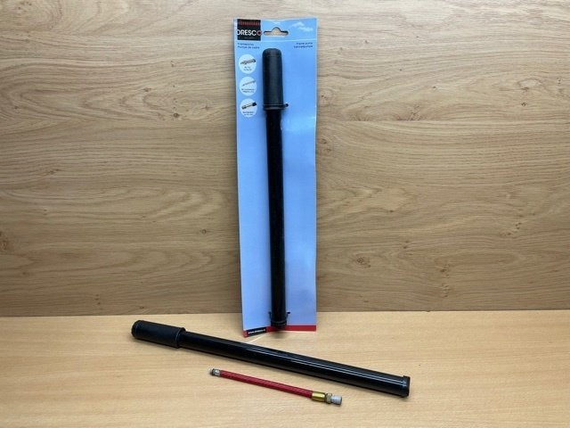 Fietspomp Dresco framepomp 40cm., Eddiys, Espel, Nieuw, Info@eddiys.eu