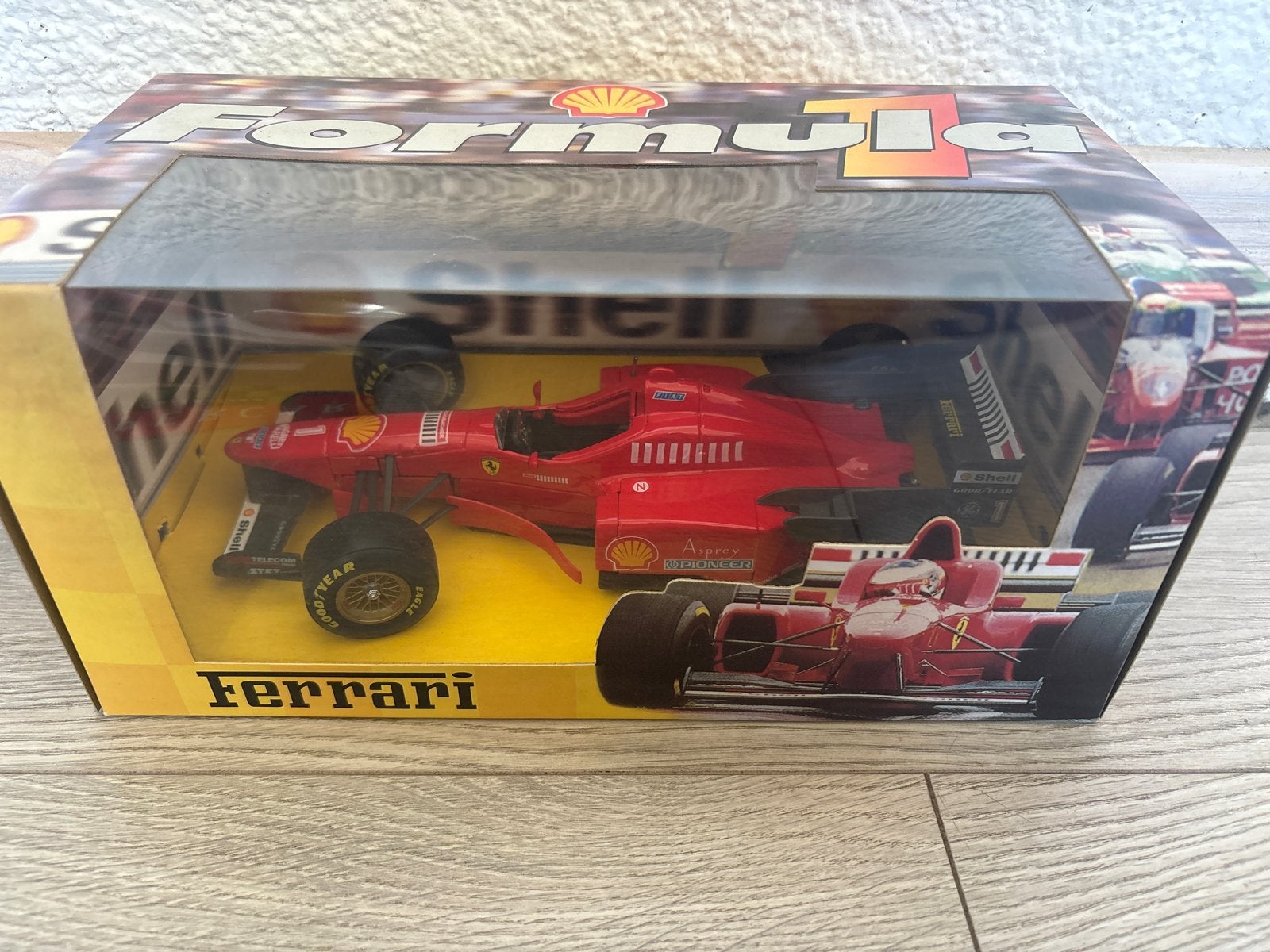 Maisto Ferrari F310 (1996) Michael Schumacher 1:20 Shell, Overige merken, Auto, Groter dan 1:32, Nieuw