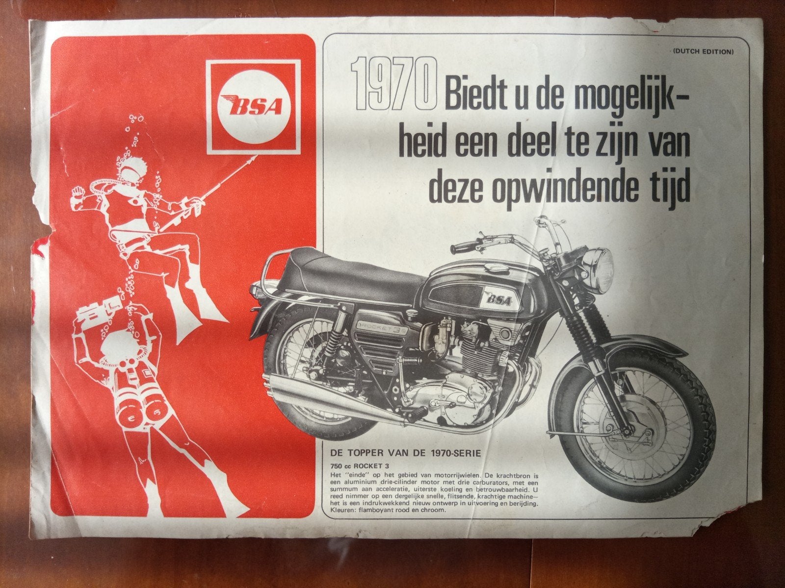 BSA Rocket 3 folder 1971 - Origineel verzamelobject, Ophalen of Verzenden, Overige merken