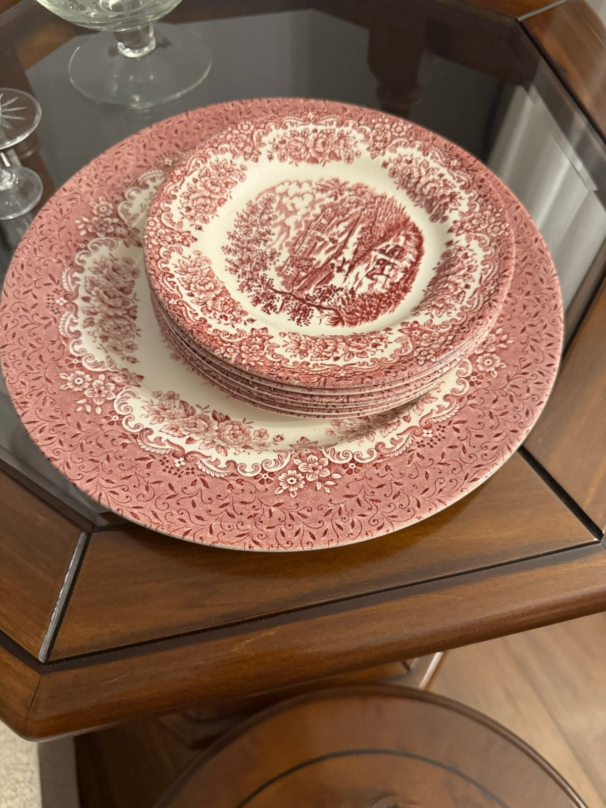 Vintage British Anchor Olde Country Castles Servies 10-delig, Ophalen of Verzenden