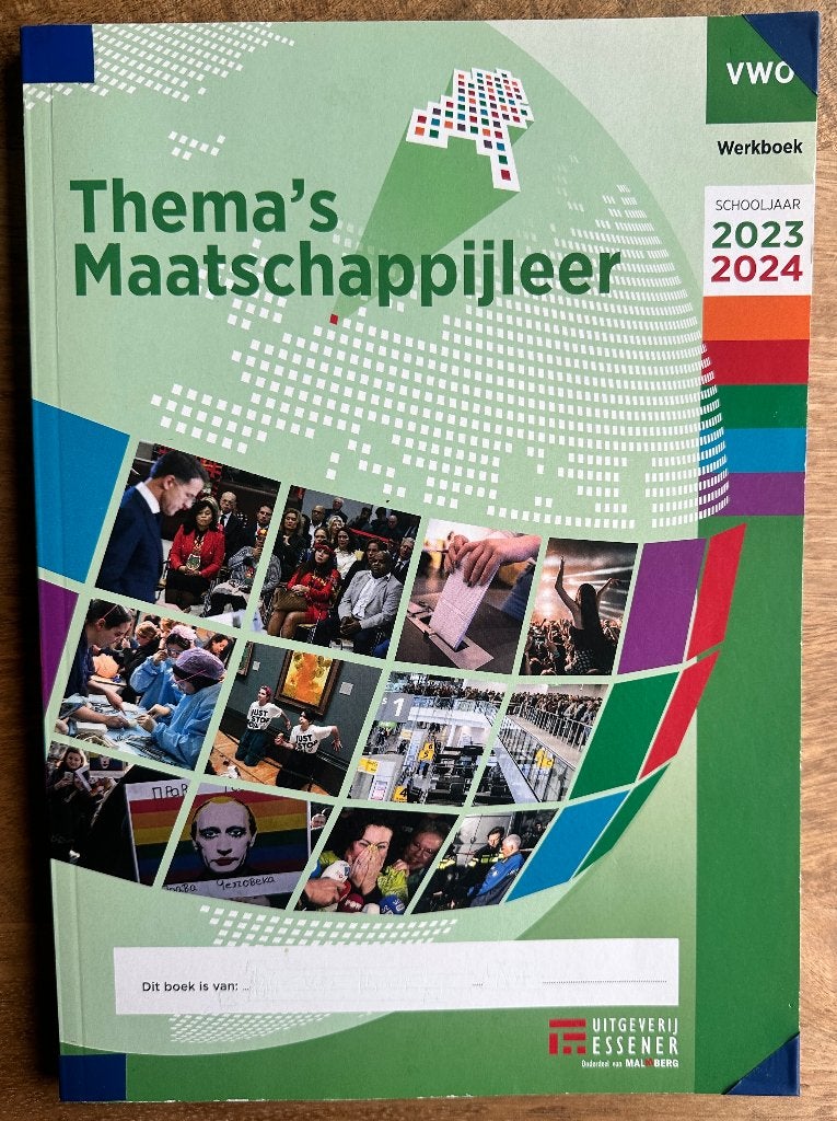 Thema's maatschappijleer, VWO, Lonneke Metselaar et al., Ophalen of Verzenden, Zo goed als nieuw