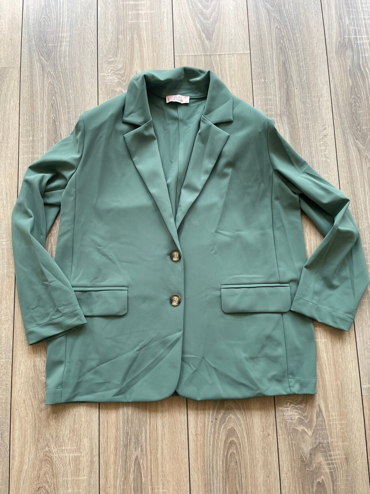 Studio Anneloes Portia blazer sage green bonded travel XL, Maat 46/48 (XL) of groter, Ophalen of Verzenden, Zo goed als nieuw