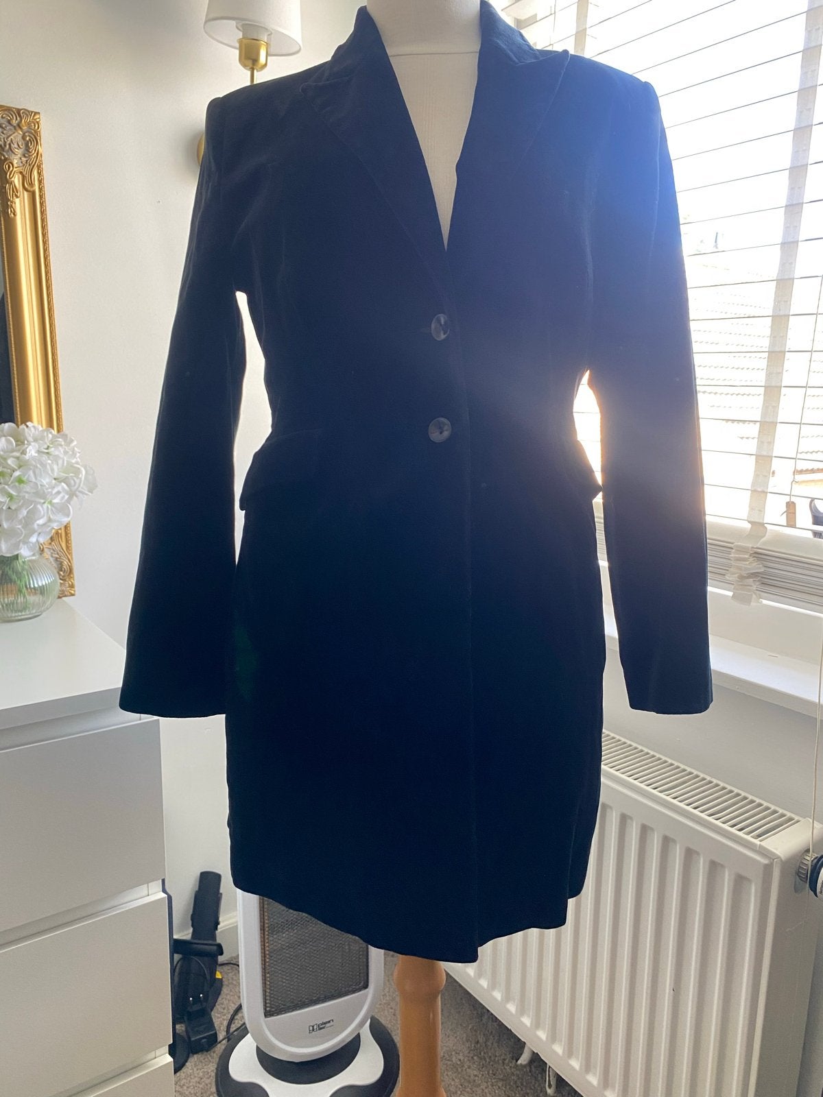 Prizzi prachtige fluwelen blazer getailleerd Zwart L, Zwart, Maat 42/44 (L), Ophalen of Verzenden, Zo goed als nieuw