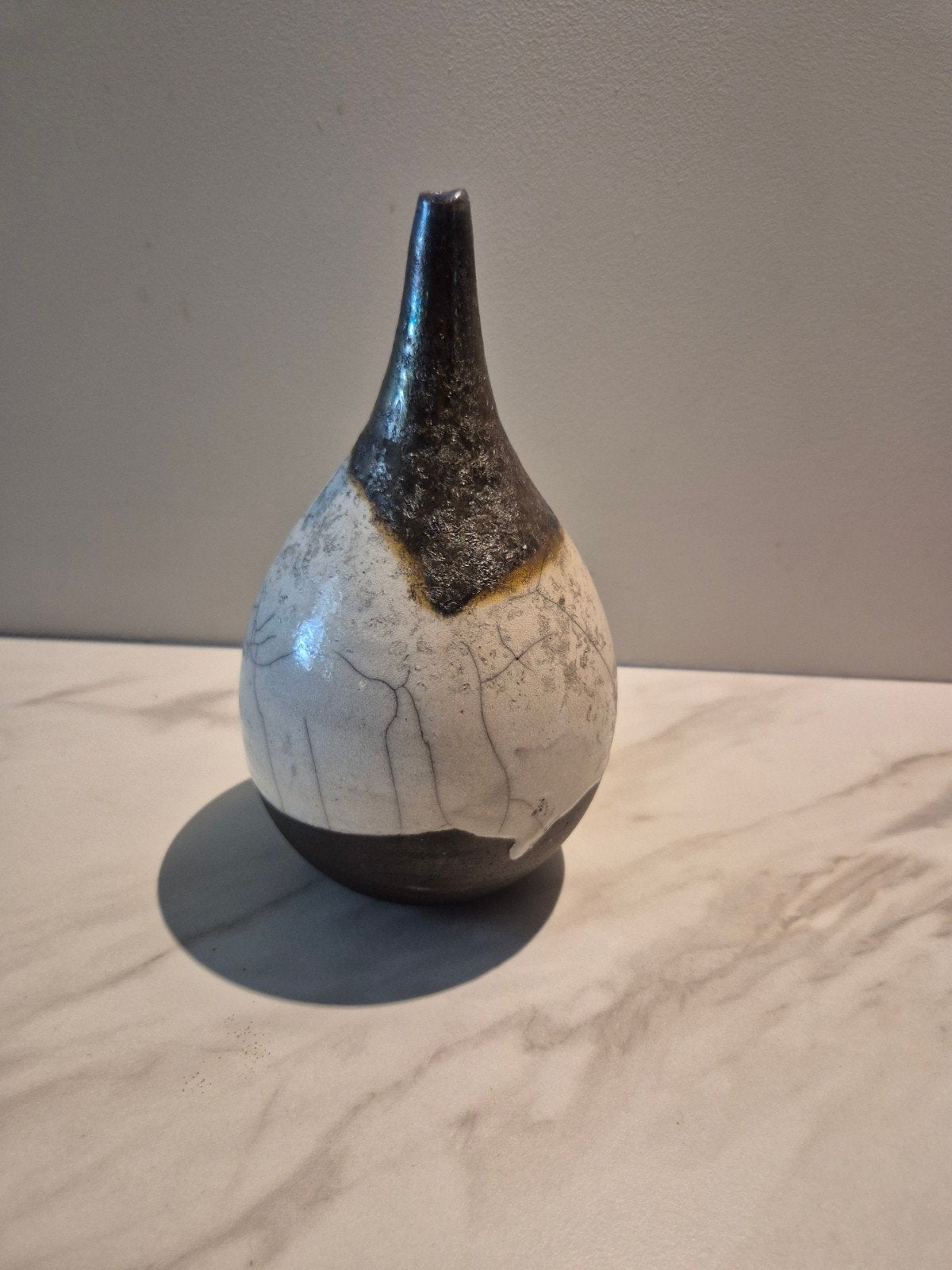 Uniek Japans Raku Vaasje - Handgemaakt Keramiek, Ophalen of Verzenden