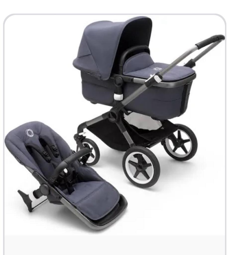 Bugaboo Fox blauw, inclusief meerijdplankje, Ophalen, Zo goed als nieuw, Bugaboo