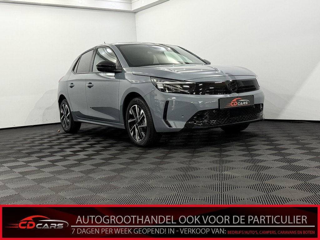 Opel Corsa 1.2 Turbo Hybrid GS Camera, Half leder, Apple car, Auto's, Opel, Gebruikt, 1199 cc, Leder en Stof, Bedrijf