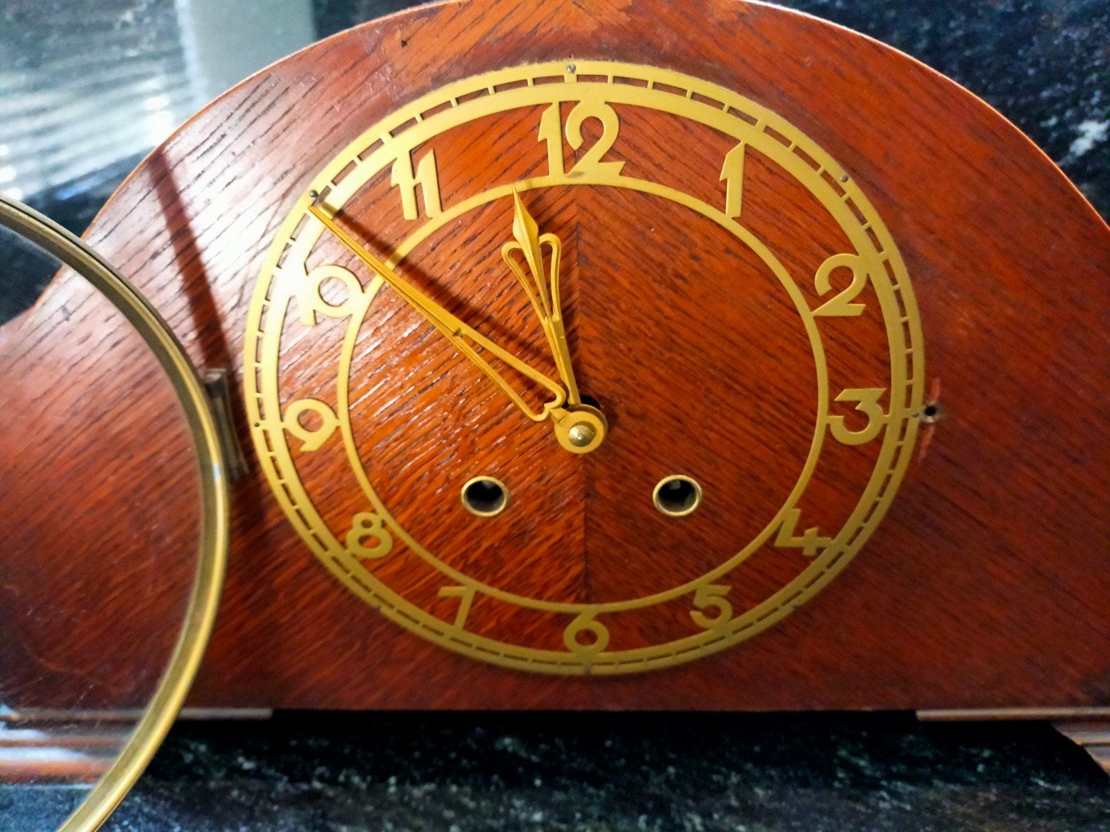 Vintage Houten Pendule /Schouwklok (jaren 30/50), Antiek en Kunst, Ophalen of Verzenden