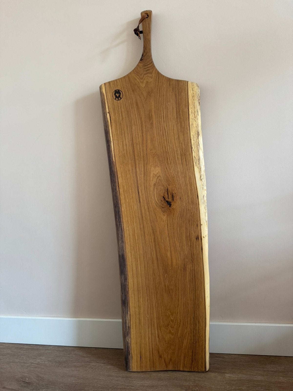 Borrelplank 1 meter, Ophalen, Zo goed als nieuw, Rond, Hout