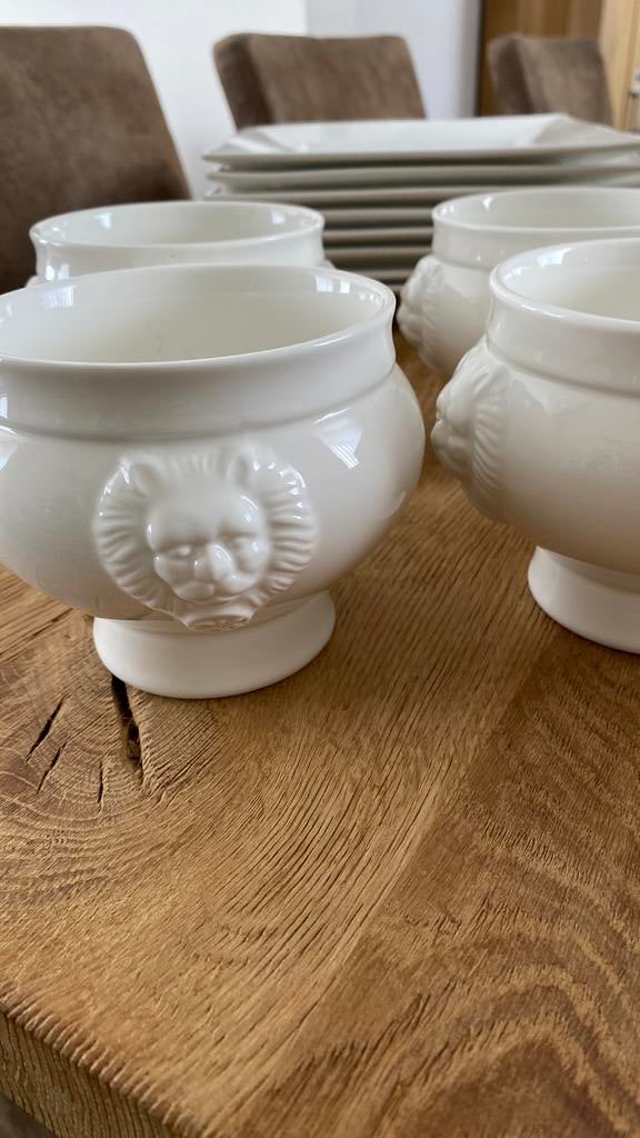 Select hanos leeuwenkop soepkommen ovenbestendig, Ophalen, Aardewerk, Overige stijlen, Kom(men)