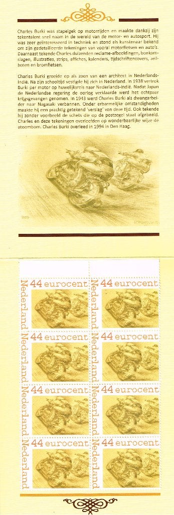Charles Burki boekje 8 persoonlijke zegels 44/nnp39d, Ophalen of Verzenden, Na 1940, Postfris