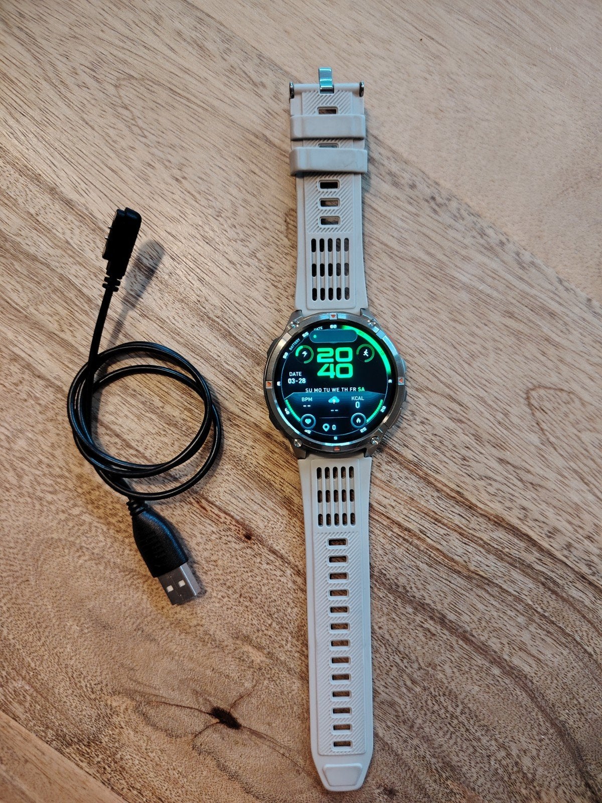 Smartwatch extra groot scherm, Zwart, Ophalen of Verzenden, Zo goed als nieuw, Waterdicht
