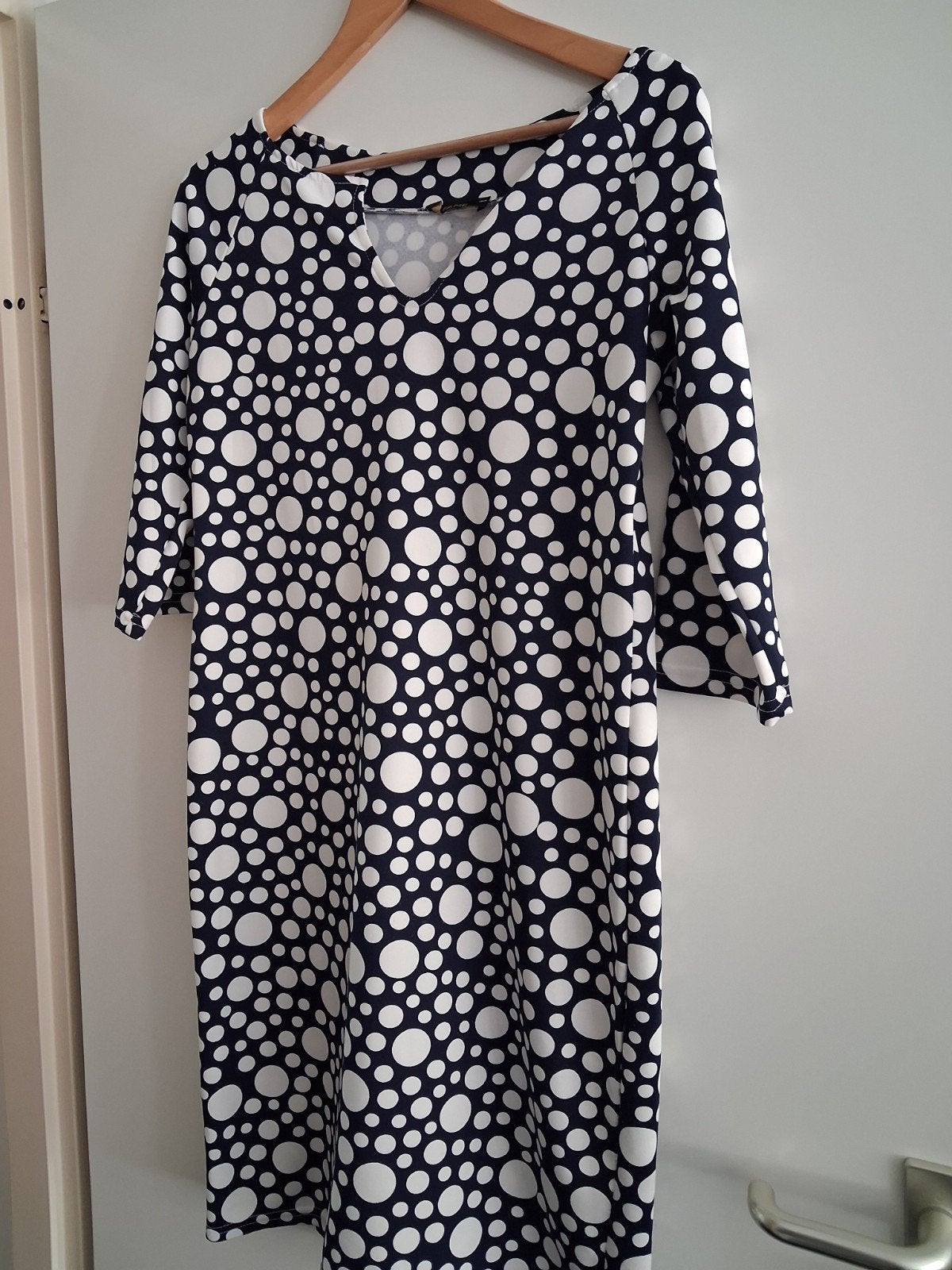 Jurkje blauw wit bollen, mt X/XL, Kleding | Dames, Blauw, Maat 46/48 (XL) of groter, Ophalen of Verzenden, Zo goed als nieuw