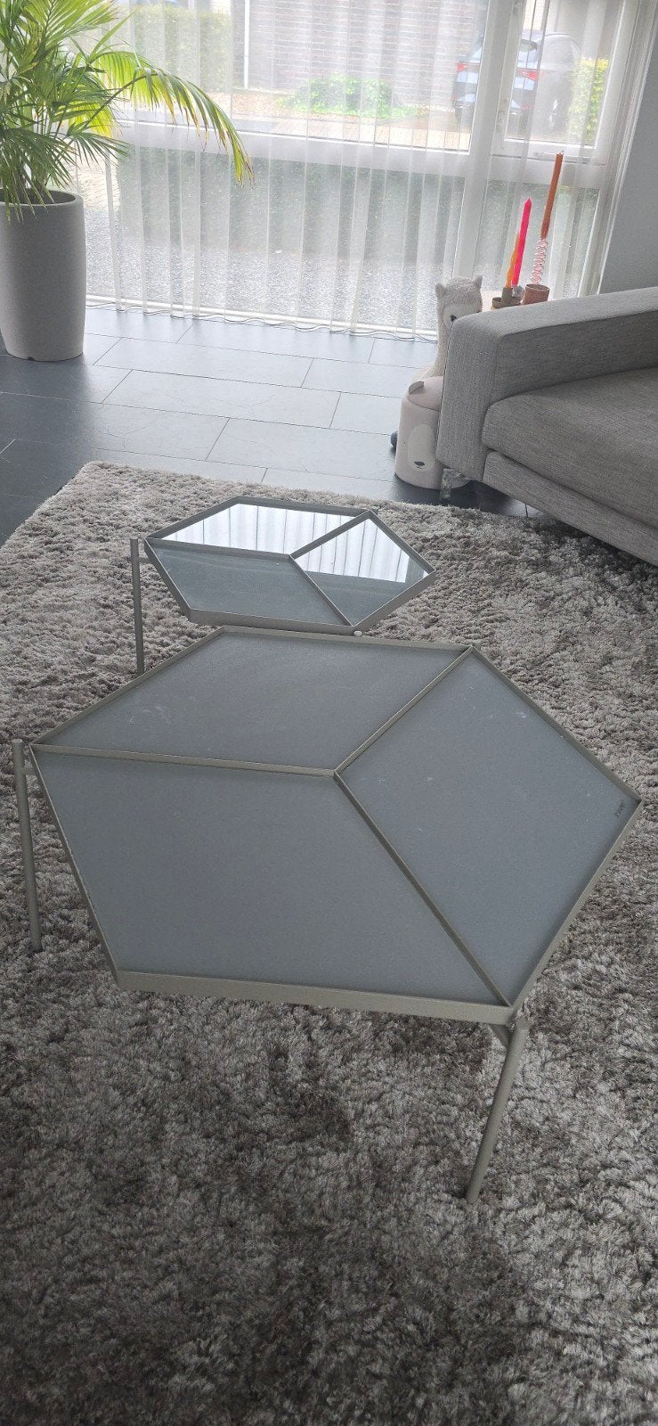 zuiver salontafels taupe, Ophalen, 50 tot 100 cm, 50 tot 100 cm, Glas