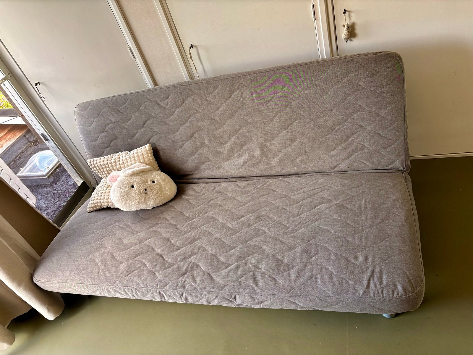 IKEA Beddinge slaapbank - Grijs, 140x200 cm, Huis en Inrichting, Ophalen, Gebruikt, Tweepersoons, 140 cm