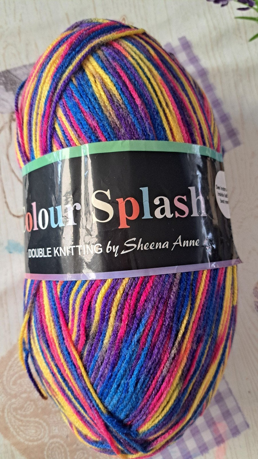 Colour Splash Double Knitting Sheena Anne 250g Bol Acryl, Hobby en Vrije tijd, Ophalen of Verzenden, Nieuw, Breien of Haken, Wol of Garen