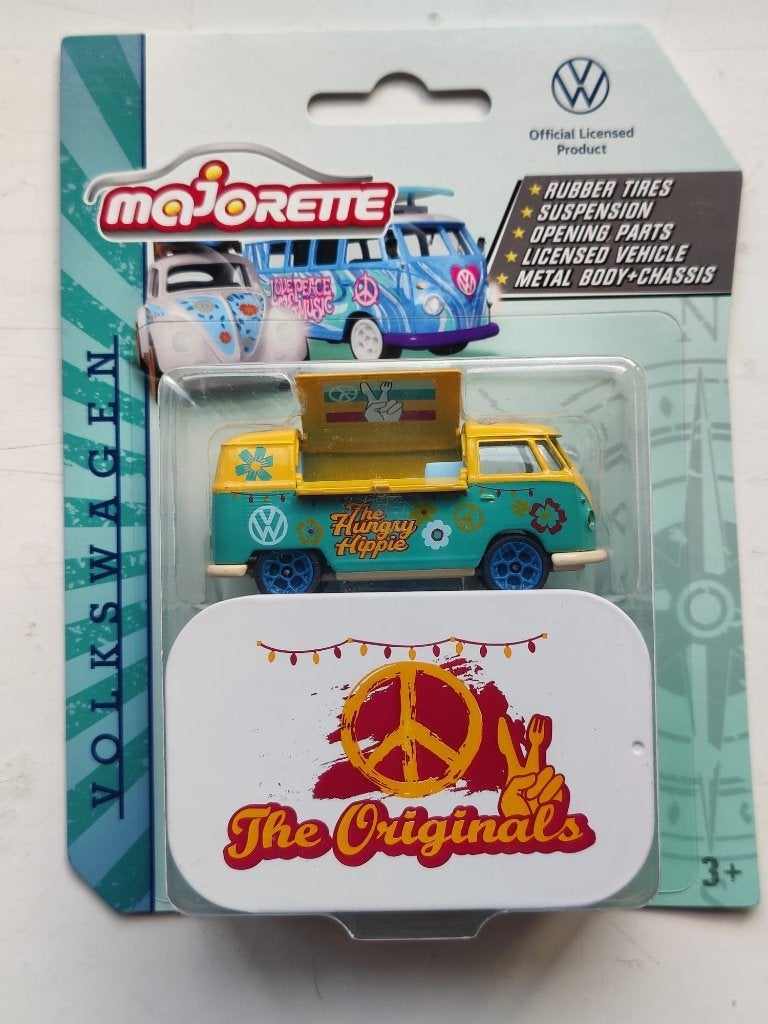 Majorette Volkswagen Transporter T1Foodtruck  Hungry Hippie, Ophalen of Verzenden, Nieuw, Bus of Vrachtwagen