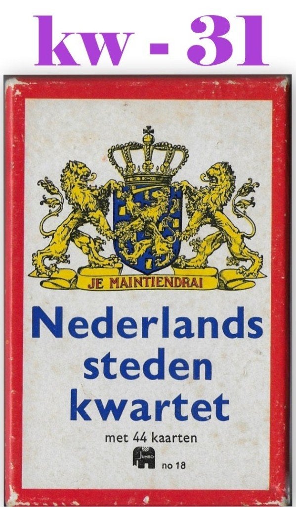 KW31 - Nederlands Steden Kwartet ( Jumbo nr 18 ), Ophalen of Verzenden, Gebruikt, Joker(s)