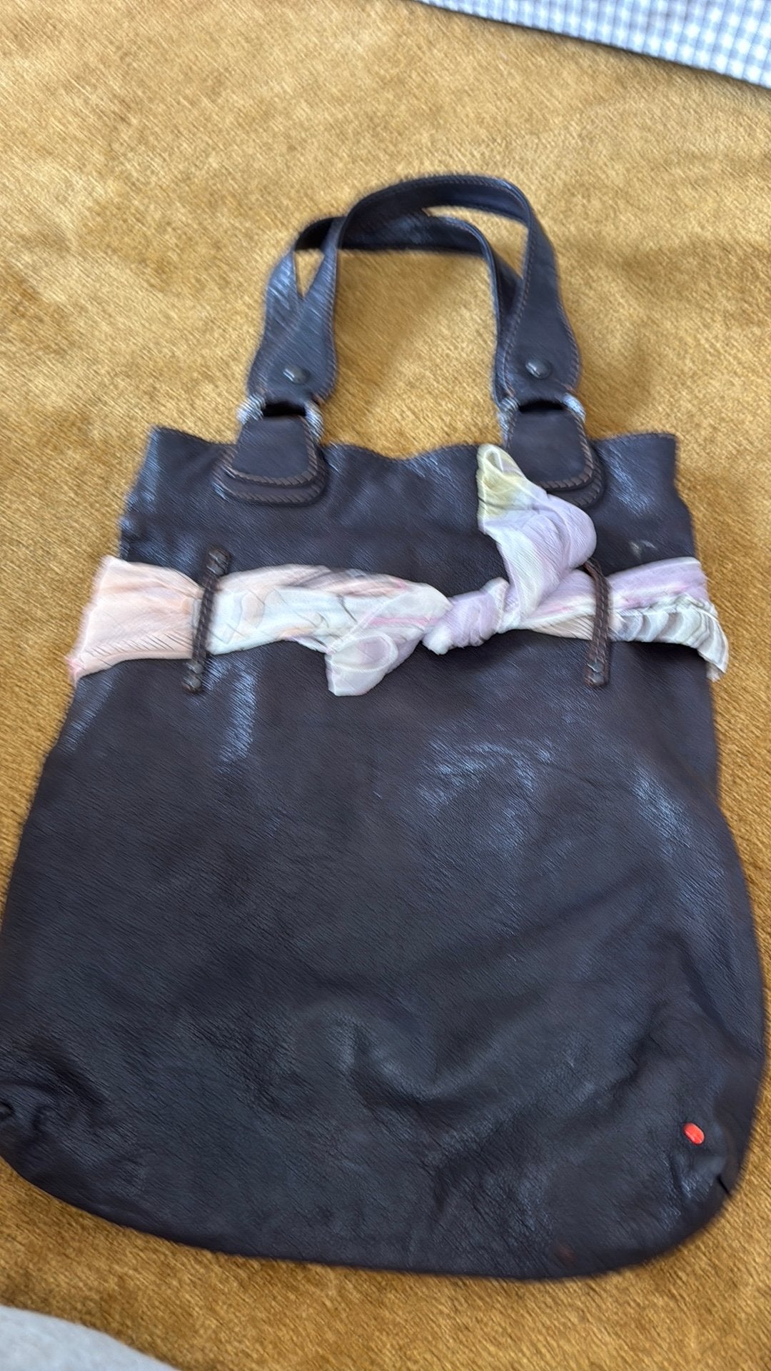 Hugo Boss originele leren tas, Sieraden, Tassen en Uiterlijk, Ophalen of Verzenden, Zo goed als nieuw, Bruin, Handtas