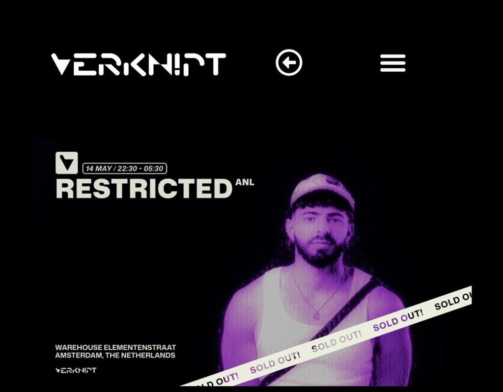1x ticket verknipt restricted SOLD OUT!, Tickets en Kaartjes, Evenementen en Festivals, Eén persoon