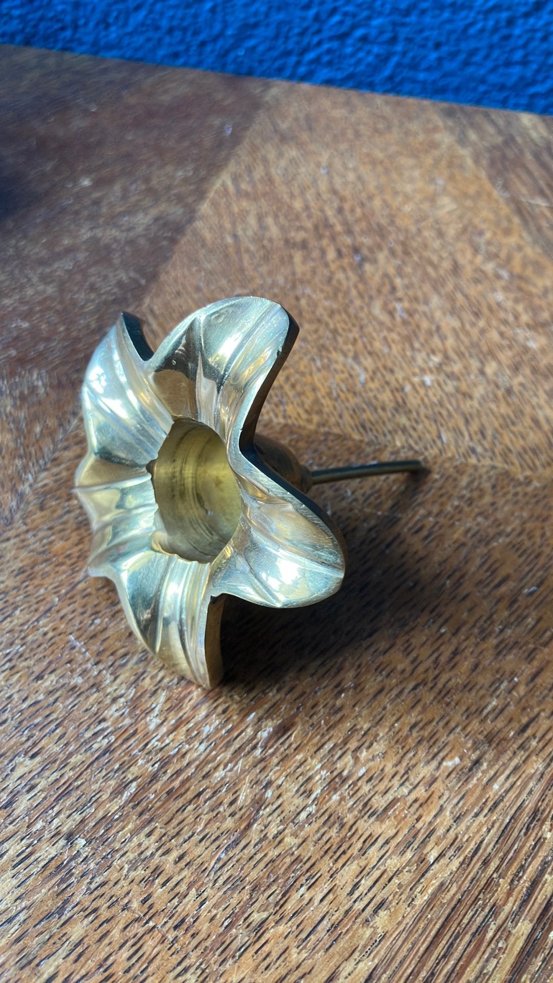 Vintage messing bloemkandelaar., Ophalen of Verzenden, Overige materialen