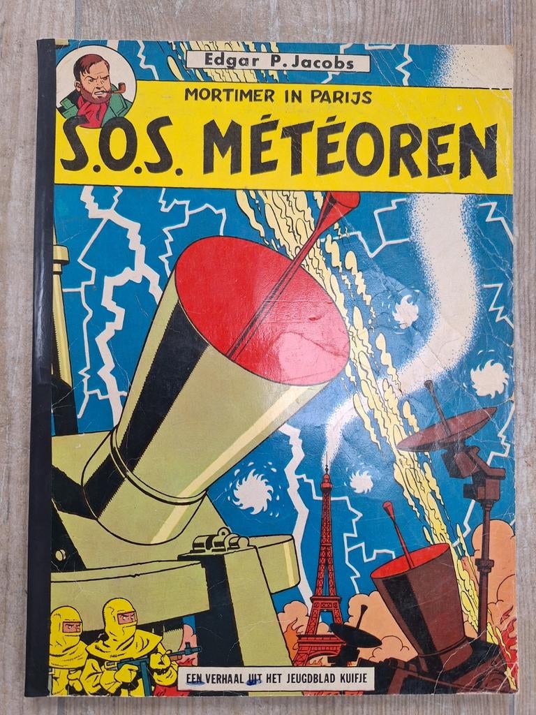 S.O.S. Meteoren - Edgar P. Jacobs - Mortimer in Parijs, Gelezen, Edgar P. Jacobs, Eén stripboek, Ophalen of Verzenden